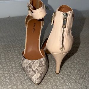Nine West Pink and Snake Print Heels